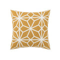 Daisy Floral Geometric Embroidery Pillow Cover 45x45cm Yellow Blue Soft Cozy