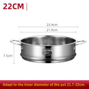 Axyaa Stainless Steel Steamer Pot Grid Tray Double Ear Drain Basket