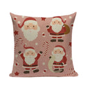 Axyaa Merry Christmas Decor Pillow Cover Set 45x45cm Linen Noel Cushion Cases