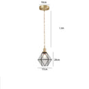 Axyaa Copper LED Glass Pendant Lamp Nordic Modern Style Dining Bedroom Light