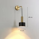 Axyaa Black Gold Luxury Nordic Up Down Wall Lamp Sconce E27
