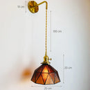 Axyaa Adjustable LED Glass Wall Sconce for Modern Bedroom Decor