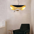 Axyaa Lederam Manta Pendant Lamp: Industrial Retro Design, White/Black