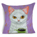 Cartoon Cat Pet Pillow Cover for Home Sofa Decor by Axyaa