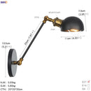 Axyaa Industrial Retro Adjustable Swing Arm Wall Lamp Sconce