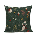Axyaa Merry Christmas Decor Pillow Cover Set 45x45cm Linen Noel Cushion Cases