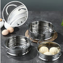 Axyaa Stainless Steel Steamer Pot Grid Tray Double Ear Drain Basket