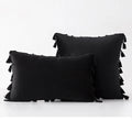 Velvet Tassel Throw Pillow Cover for Couch & Sofa - Axyaa Branded Luxe Accent Cushions