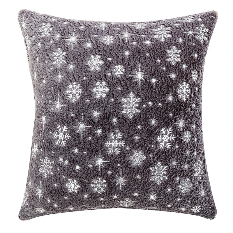 Axyaa Snowflake Flocked Cushion Cover 40x40 50x50