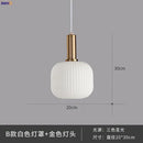 Axyaa Nordic Glass Pendant Light for Bedroom Dinning Living Room - Modern LED Hanglamp