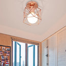 Axya Retro Nordic Minimalism LED Ceiling Light in Rose Gold for Home Living Room