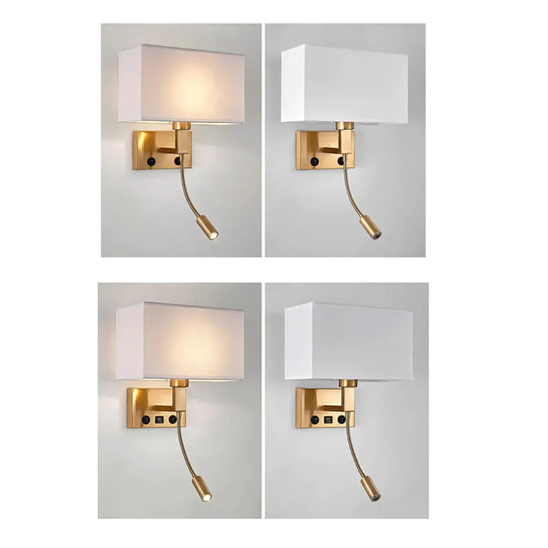 Axyaa Vintage Swing Arm Wall Lamp - Bronze Finish Bedside Reading Light