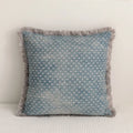 Axyaa Fringed Denim Cushion Cover 45x45cm Square Heart Circle for Home Decoration