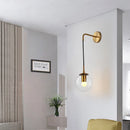 Axyaa Loft Glass Ball Wall Lamps Retro Antique Indoor Lighting