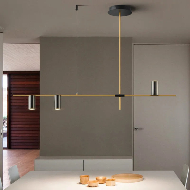 Axyaa Minimalist Black Chandelier for Luxurious Dining Room
