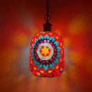 Axyaa Turkish Mosaic Sconce: Handmade Stained Glass Retro LED Hanging Light