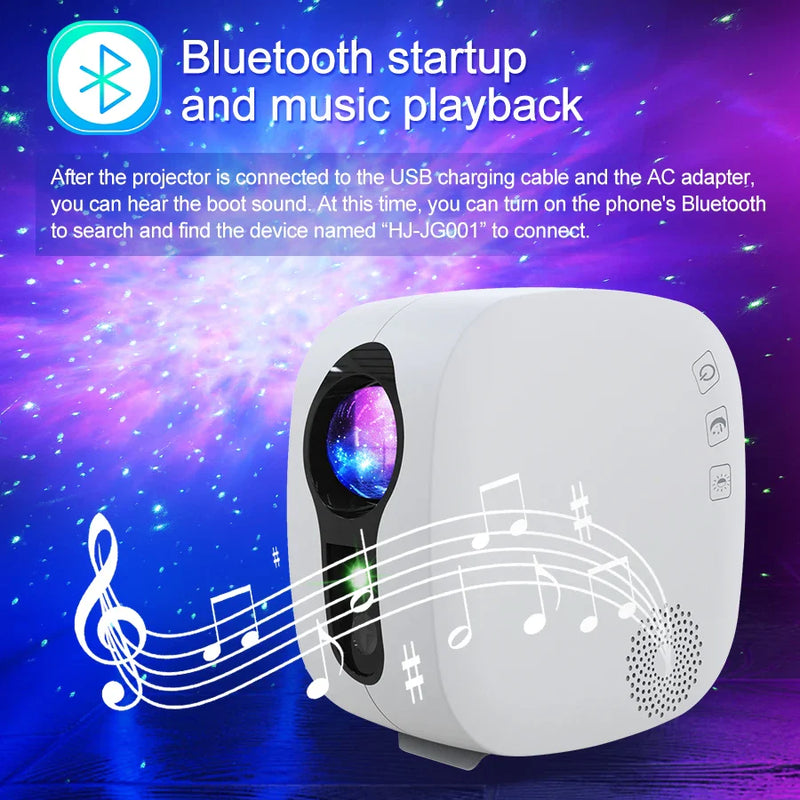 Axyaa Starry Sky Bluetooth Speaker Night Light Projector