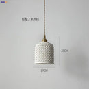 Axyaa Nordic Ceramic Pendant Lamp Modern Japanese Style Copper Hanging Light