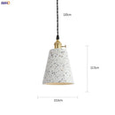 Axyaa Nordic White Cement Pendant Lights: Modern Hanging Lamp for Bar, Living Room, Kitchen