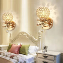 Retro Crystal Wall Sconce Light for Living Room by Axyaa