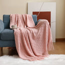 Axyaa Nordic Knitted Acrylic Throw Blanket for Cozy Home Decor & Warmth