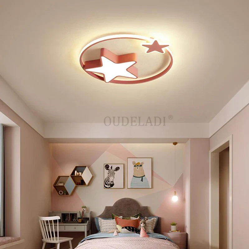 Axya Kids Star Ceiling Lamp LED Bedroom Cartoon Light Boys Girls Room Fixture