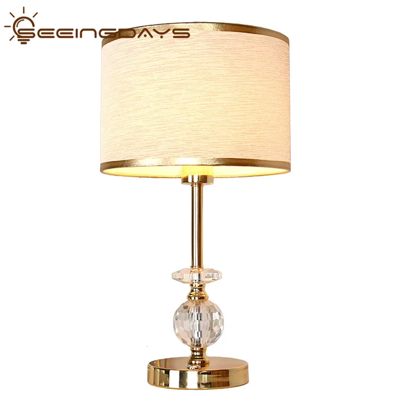 Axyaa Crystal Ball Table Lamp For Bedroom Living Room - Modern European Style