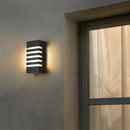 Axyaa Modern Outdoor Wall Sconce 12W Black Aluminum Luminaire