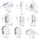 Axyaa 18-Piece Porcelain Dinner Set with Egg Cup, Cup, Saucer, Mug, Plates, Bowl, Jug, Pot