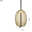 Axyaa Nordic Glass LED Pendant Lights - Modern Hanging Light for Dinning Living Room