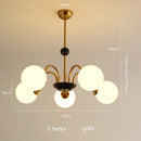 Axyaa Glass Ball Chandelier - Luxury Nordic Design for Living Room Lighting