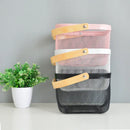 Axyaa Wooden Handled Storage Basket: Kitchen & Bathroom Organizer for Tools, Food, and Sundry Items