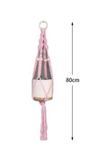 Boho Macrame Plant Hanger Tapestry | Extra Long Net Pocket for Indoor Plants by Axyaa