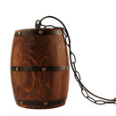 Axyaa Natural Wood Wine Barrel Chandelier for Kitchen Living Dining Hotel