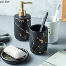 Axya Nordic Gold Ceramic Bathroom Accessories Set