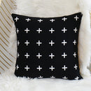 Axyaa Woolen Cross Cushion Cover 45x45cm in Grey, Black, Orange, Navy Blue