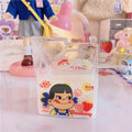 Axyaa Strawberry Glass Water Cup: Cute, Creative, Heat-Resistant Milk Carton Mug for Home & Coffee