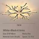Axyaa Modern LED Chandelier - White/Black - Living Room Bedroom Fixtures