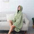 Axyaa Cozy Plush Hooded Blanket With Buttons & Shawl Design