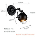 Axyaa Retro Loft Wall Light Sconce for Clothing Shop, Cafe, Bedroom, and More
