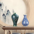 Axyaa Blue White Porcelain Antique Ceramic Vase Home Table Decor Pot Craft