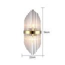 Axyaa Elegant Crystal Wall Lamp for Bedroom Living Room Staircase Aisle Hotel Lighting