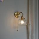 Axyaa Modern Copper Wall Sconce LED Glass Ball Light Fixture