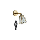 Axyaa Copper LED Glass Wall Sconce Nordic Modern Light