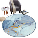 Nordic Geometric Print Round Carpet for Home Decor by Axyaa