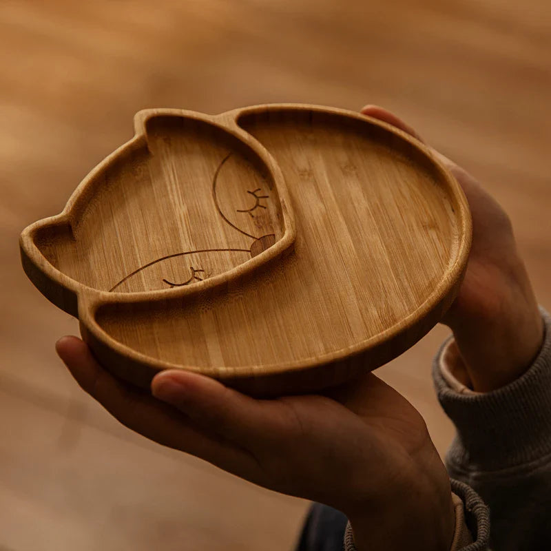 Axya Fox Bamboo Baby Feeding Bowl Set