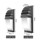 Axyaa Outdoor LED Wall Lamps with Radar Motion Sensor - Waterproof Sconce for Garden and Porch