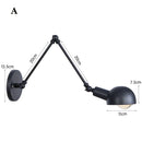 Axyaa Loft Adjustable Wall Lamp Long Arm Retro Reading Light