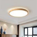 Axyaa Modern Nordic Solid Wood LED Ceiling Light for Master Bedroom, Ultra-thin Narrow Let Room Lamp