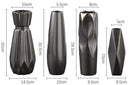 Axyaa Ceramic Black Vase: Handmade Fashion Tabletop Flower Vase for Home Décor